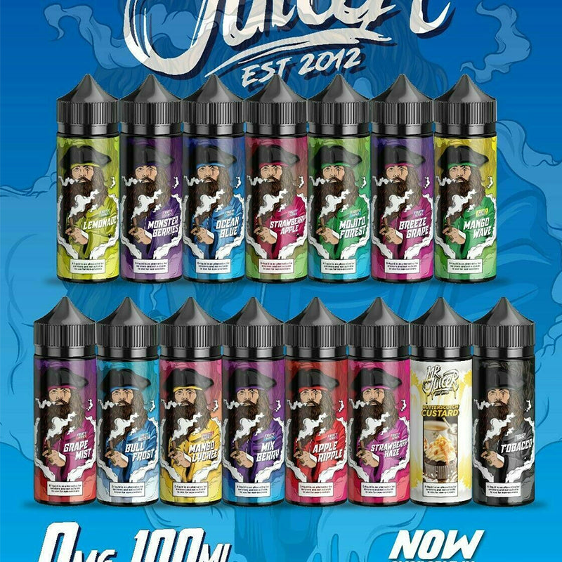 E LIQUID 100ML MR JUICER PREMIUM VAPE JUICE 70/30 SHORT FILL 0MG SUB OHM NEW