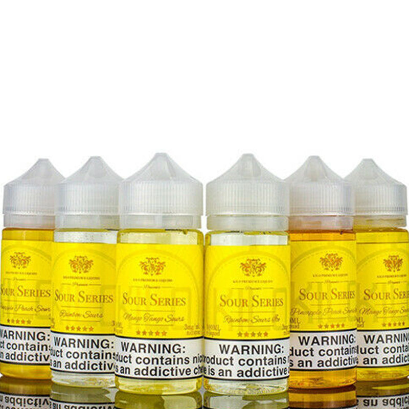E LIQUID 100ML SOUR SERIES KILO USA VAPE JUICE 70/30 SHORT FILL 0MG SUB OHM NEW