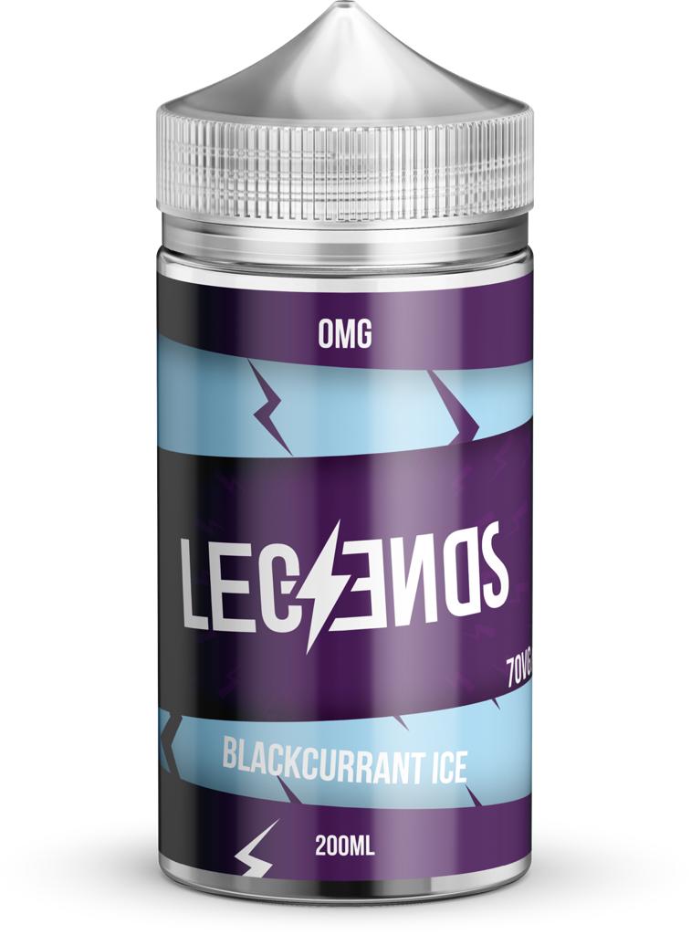 Blackcurrant Ice Vape Juice By Legends E-Liquid 0mg 200ml 70/30 - Uk Vapor  Waves
