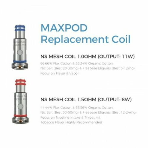 Freemax Maxpod NS Mesh Coil 1.0ohm & 1.5ohm E-Cigarette 5x Replacement Vape Coil