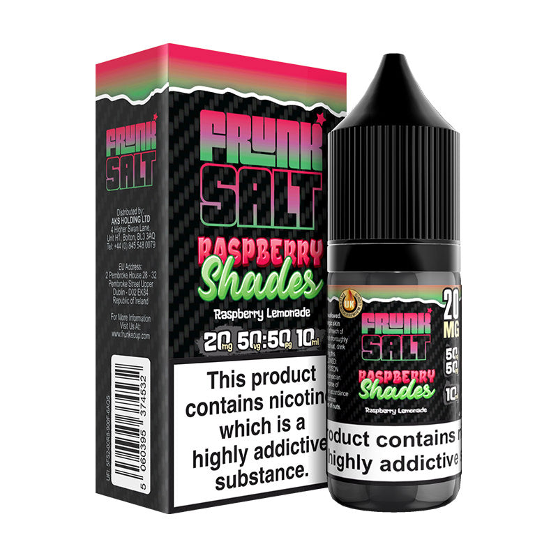 FRUNK SALT RASPBERRY SHADES NIC SALT E-LIQUID - Uk Vapor Waves