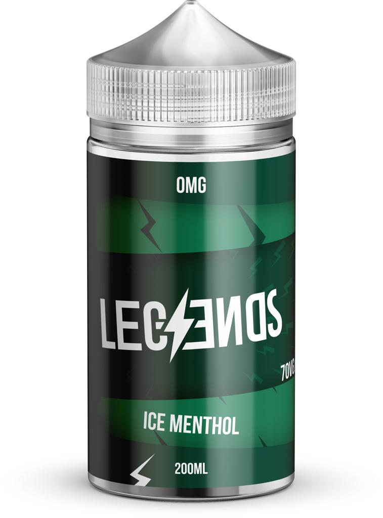 Ice Menthol Vape Juice By Legends E-Liquid 0mg 200ml 70/30