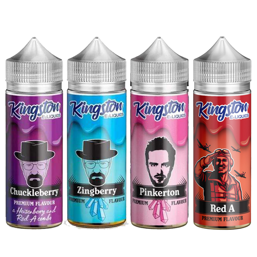 KINGSTON 100ML X 5 = 500ML E LIQUID VG/PG 70/30 FULL RANGE - Uk Vapor Waves