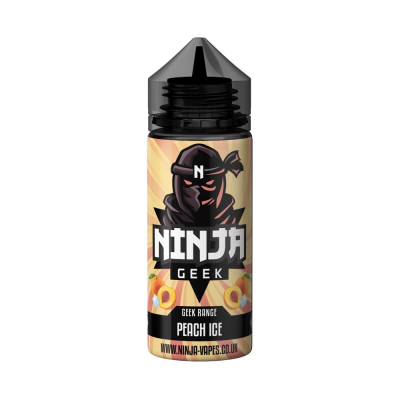Peach Ice Geek Range E-liquid 100 ML Shortfill By Ninja Geek - Uk Vapor  Waves