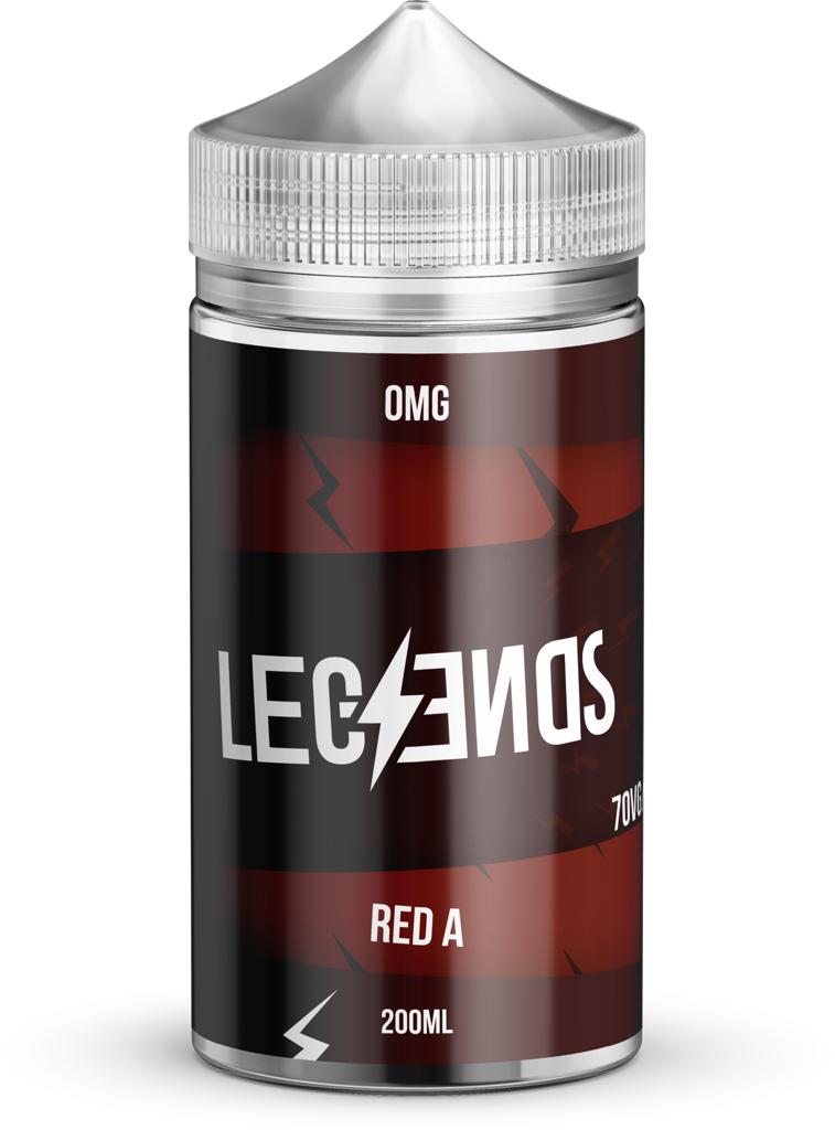 Red A Vape Juice By Legends E-Liquid 0mg 200ml 70/30
