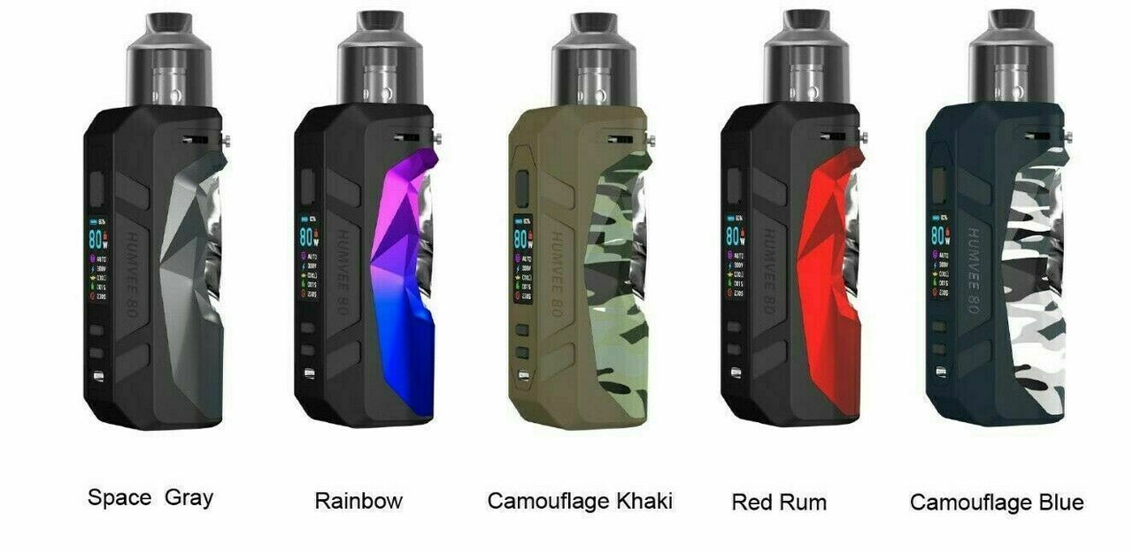 SIGELEI HUMVEE 80 Vape Kit POD Kit 80W 2ml Fog Tank All Colours 2ml