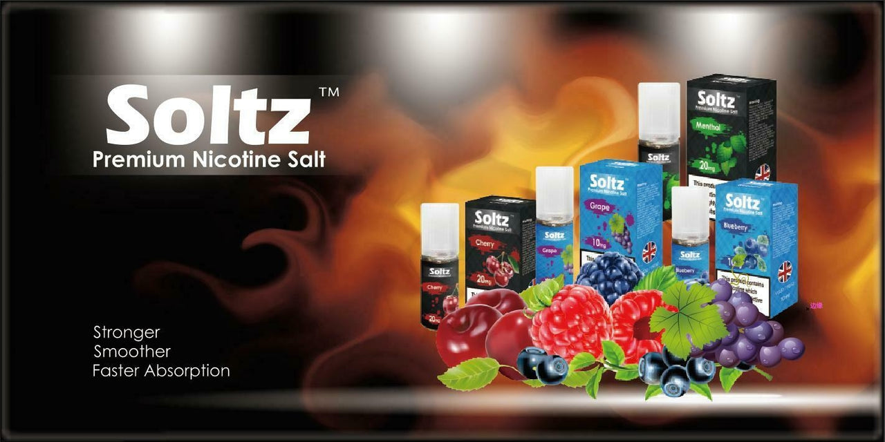 SOLTZ PREMIUM NICOTINE SALT 10 BOTTLES 10ML 50PG-50VG 10/20MG £17.98