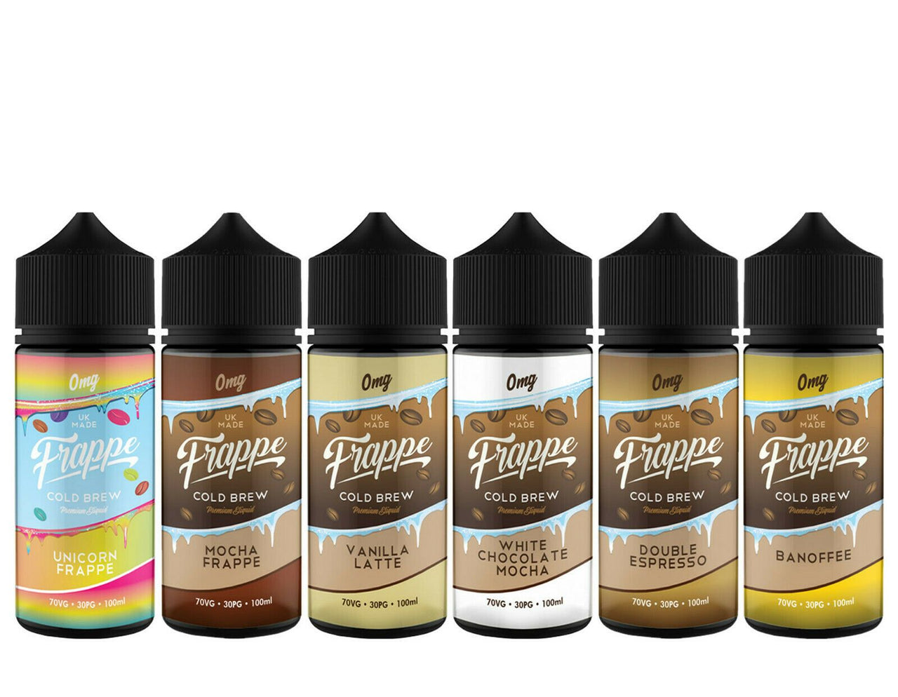 E LIQUID 100ML FRAPPE COLD BREW VAPE JUICE 70/30 0MG SUB OHM PREMIUM