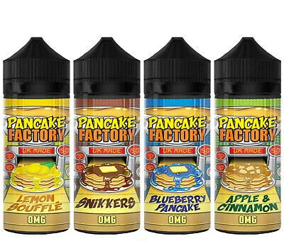 E LIQUID 100ML PANCAKE FACTORY VAPE JUICE 70/30 0MG SUB OHM PREMIUM