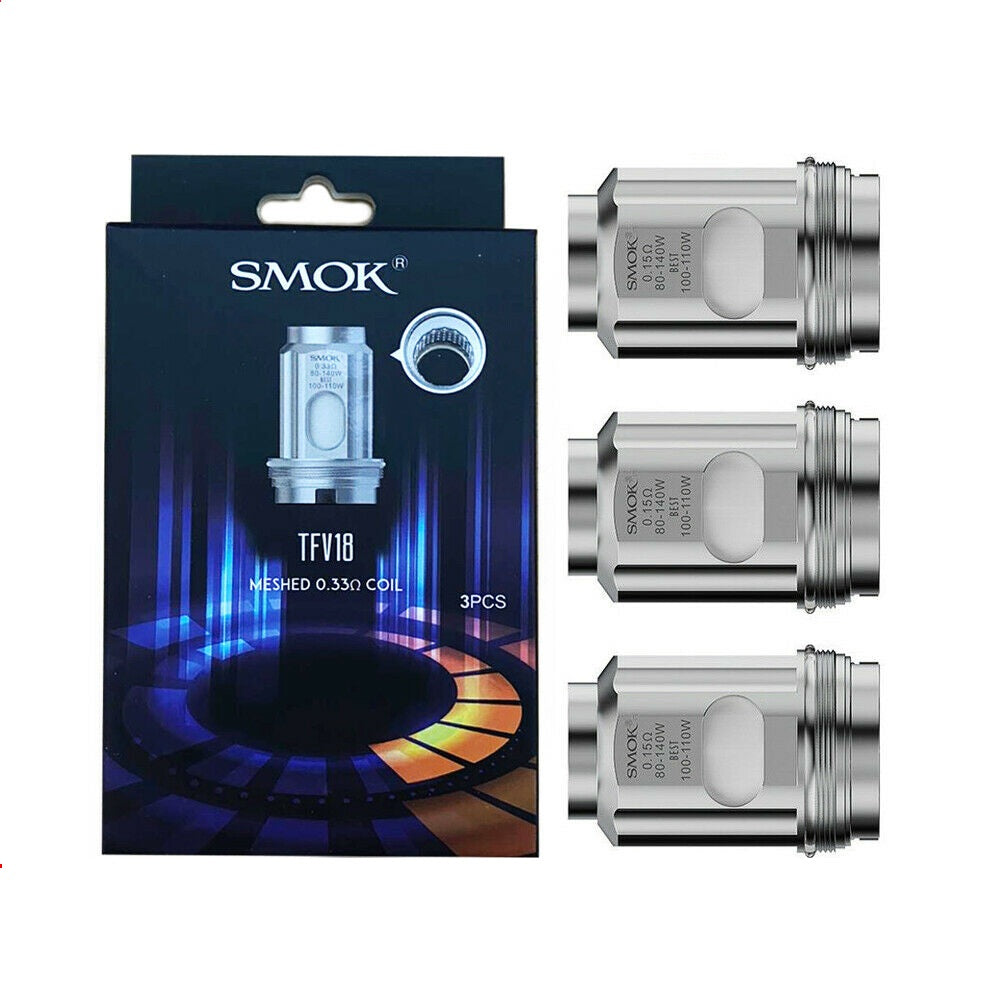 Official SMOK TFV18 Coils - Mesh 0.33ohm RBA - Compatible with TFV16 Tank