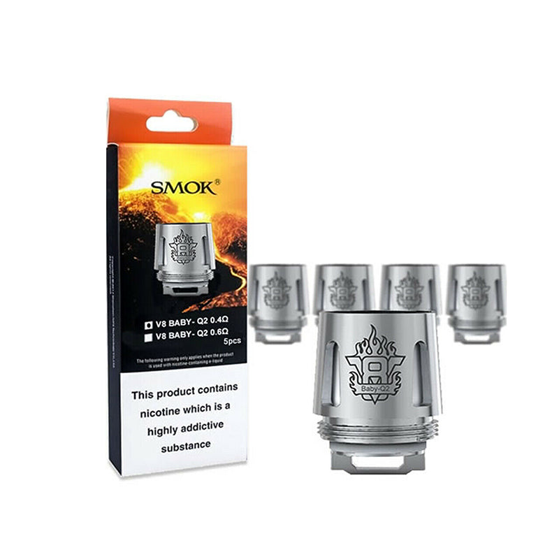 SMOK BABY Q2 COILS Genuine TFV8 Replacement 0.4Ω 0.6Ω Baby Beast Coil V8 Heads