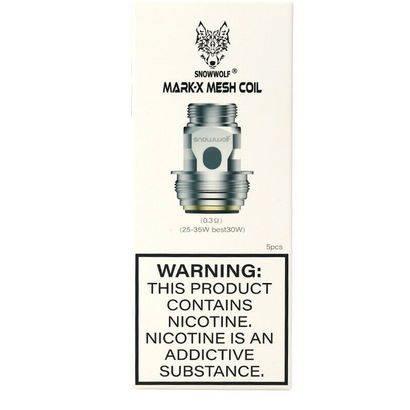 Snowwolf Mark X Mesh Coil 0.3ohm Pack of 5 Genuine 100% UK Stock For Mark Tank