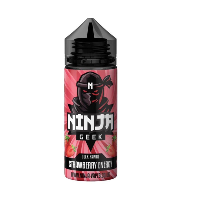 Strawberry Energy Geek Range E-liquid 100 ML Shortfill By Ninja Greek