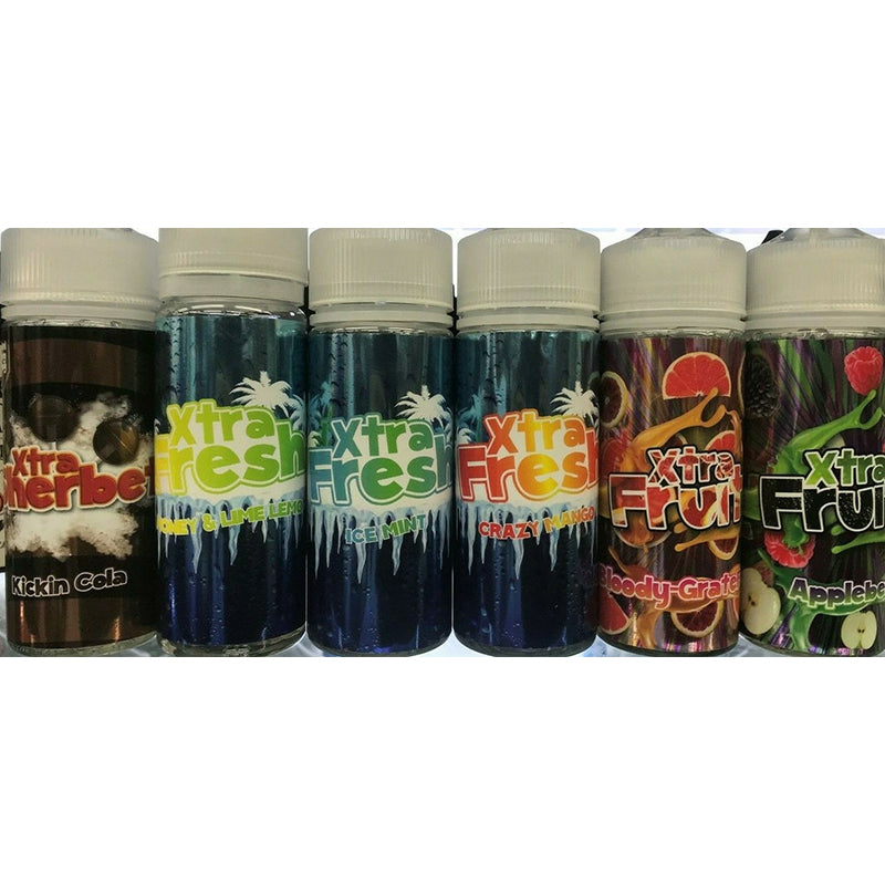 Vape Liquid E Juice XTRA FRESH/FRUITY/SHERBET 100ML All Ranges 0mg 70VG 30PG