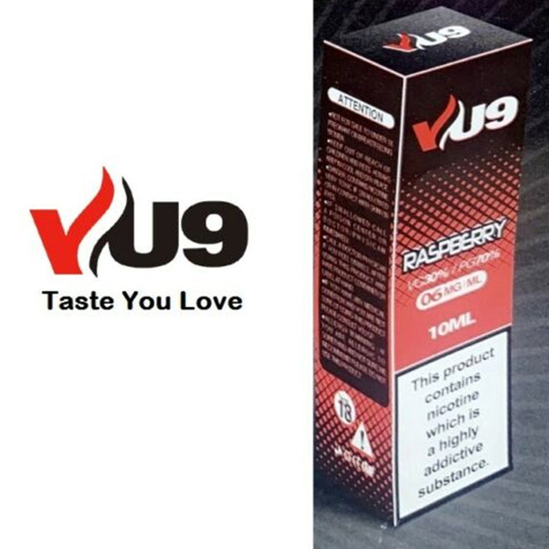 VU9 E Liquid 10 x 10ml Bottles E Juice Vape Juice 70/30 VG/PG in 6mg, 12mg 18mg