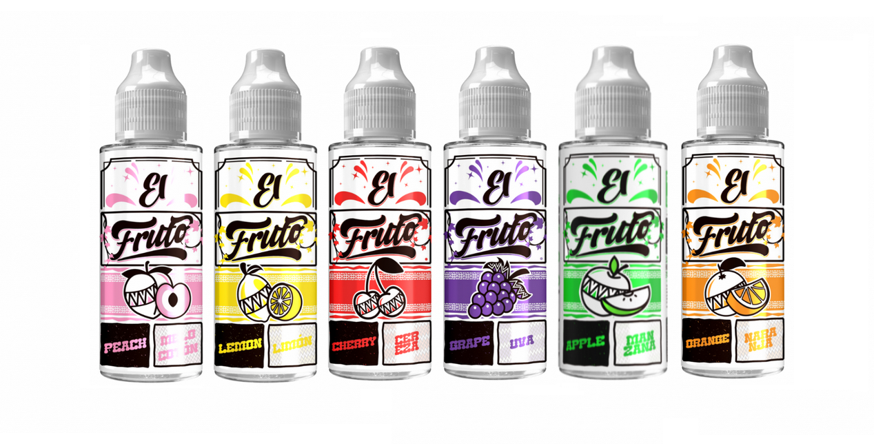 El Fruto E-liquid Fruity Vape Juice 100ML 0MG Shortfill 70vg/30pg Lemon | Peach